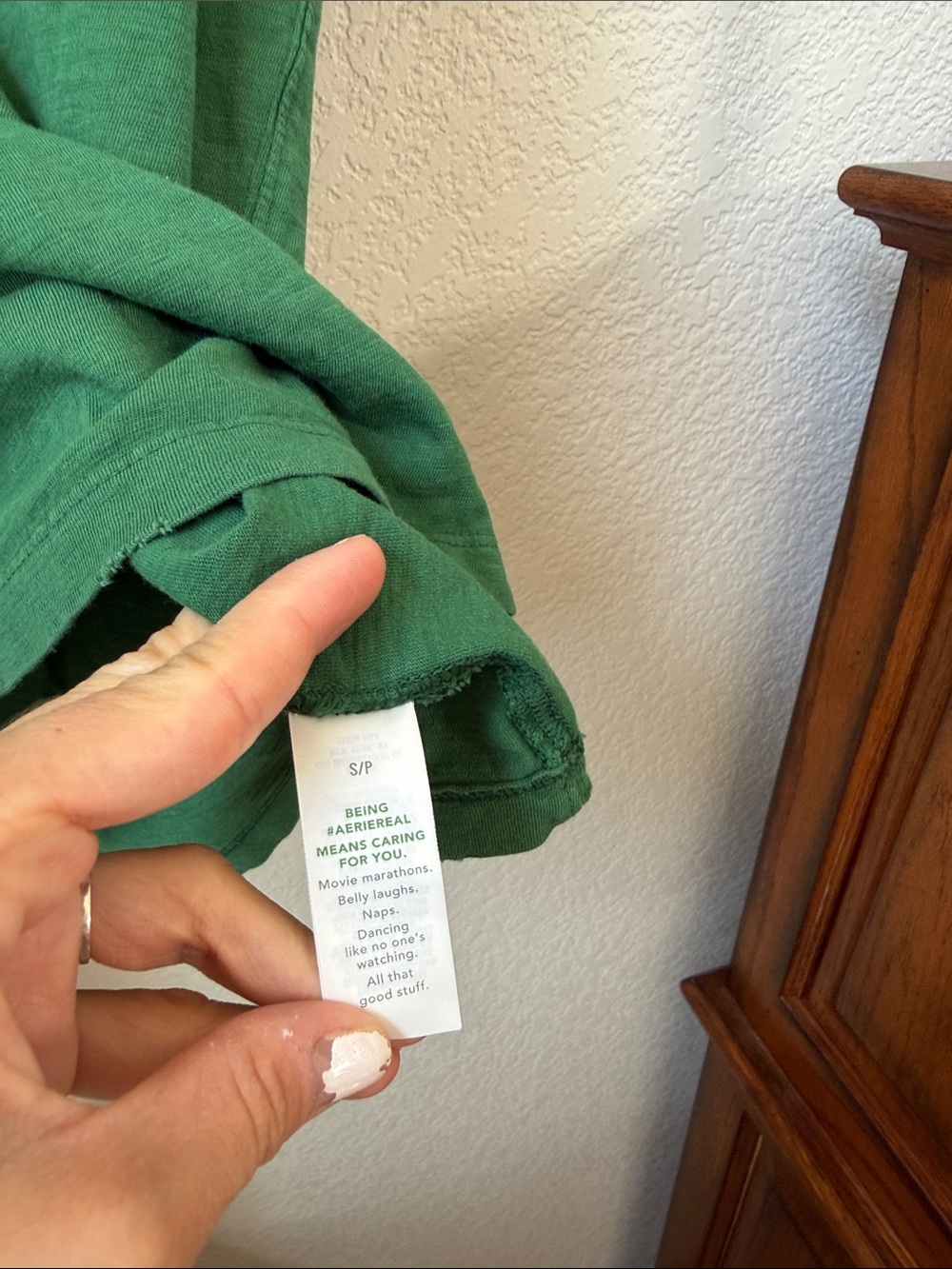 Aerie Oversized Short Sleeve Tee Shirt Green size Small - Picture 5 of 8